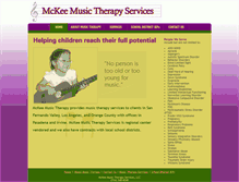 Tablet Screenshot of mckeemusictherapy.com
